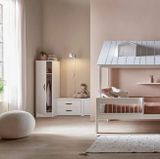 Drevená strecha pre posteľ Lifetime Kidsrooms: White