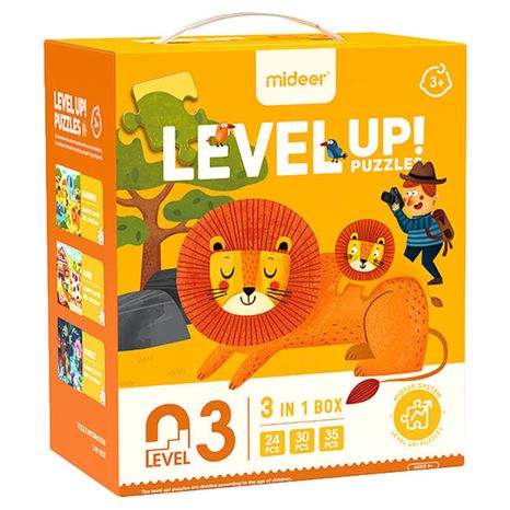 Puzzle LEVEL UP! 03 Mideer: Zvieratká v prírode